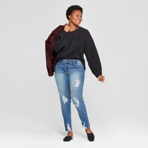 Universal Thread Yoke Folk Blouse, XXL